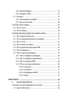 Valeur pronostique des TILs dans le cancer du sein