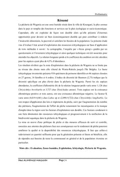 Evaluation de l'exploitation des ressources ichtyologiques
