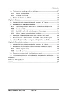 Evaluation de l'exploitation des ressources ichtyologiques