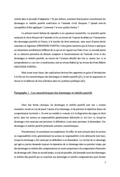 Des Dommages et Intérêts Punitifs à l'Amende Civile