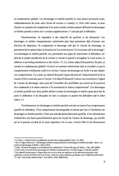 Des Dommages et Intérêts Punitifs à l'Amende Civile