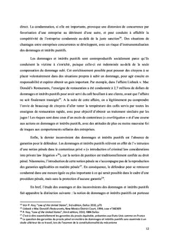 Des Dommages et Intérêts Punitifs à l'Amende Civile