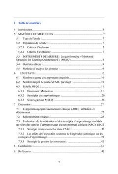 Stratégies d'apprentissage et motivation en terrain de stage