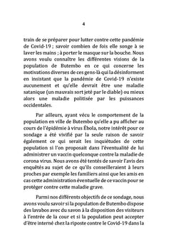 État d'esprit de la population locale et lutte contre la Covid-19
