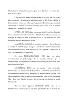 La décentralisation sur le développement des entités territoriales