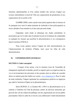 La décentralisation sur le développement des entités territoriales