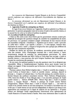 Contribution à l'audit de la fonction management