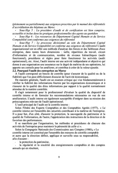 Contribution à l'audit de la fonction management