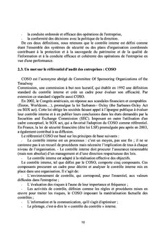 Contribution à l'audit de la fonction management