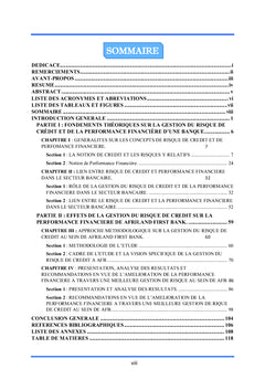 Impact de la gestion du risque de crédit sur la performance financière d'un établissement de crédit