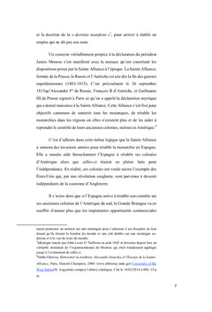 La doctrine Monroe et ses corollaires