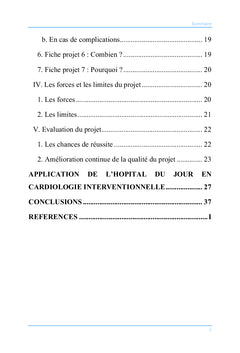 Projet de création d'un hôpital de jour en cardiologie