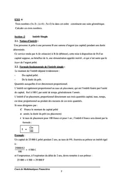 Maths Financières