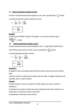 Maths Financières