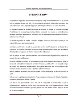Procédures de Passation de Marchés à Sonatrach