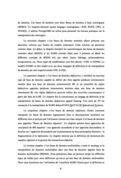 Bases de données avancées