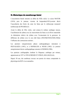 Étude du rythme cardiaque foetal et ses anomalies