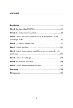 Le droit des affaires commun des Etats membres