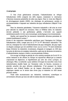 Industries et Développement durable en Afrique subsaharienne
