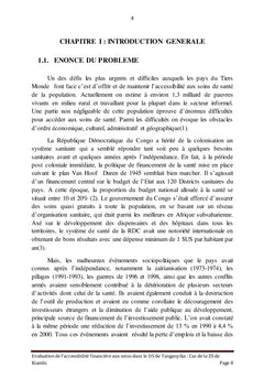 EVALUATION DE L'ACCESSIBILITE FINANCIERE AUX SOINS DANS LE DISTRICT SANITAIRE DU TANGANYIKA :