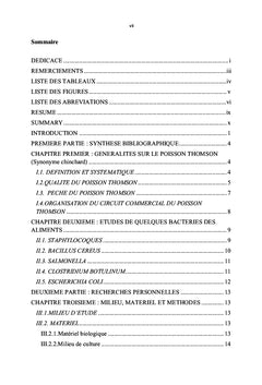 Analyse microbiologique des poissons congelés (Thomson)