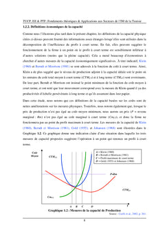 TUCP, Economie d'Echelle et Productivité Totale des Facteurs