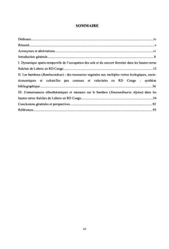 Dynamiques paysagères, connaissances ethnobotaniques et menaces