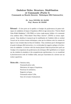 Onduleur Delta: Structure, Modélisation et Commande (Partie I)