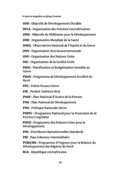 Genre et Inégalités en Afrique Centrale