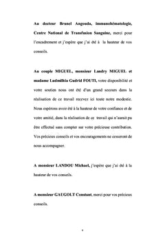 ETUDE DU DEFICIT DE LA G6PD CHEZ LES DONNEURS DE SANG A BRAZZAVILLE