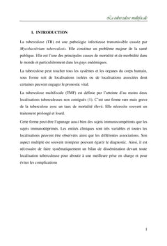 La tuberculose multifocale