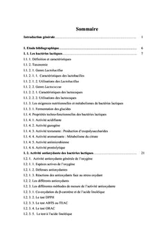 Valorisation des propriétés fonctionnelles des bactéries lactiques