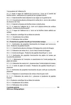 Valorisation des propriétés fonctionnelles des bactéries lactiques