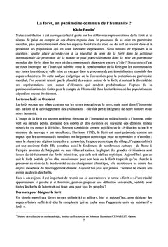 L'homme et l'environnement. Une lecture plurielle