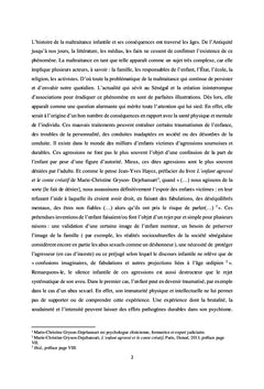 L'impact de la maltraitance infantile sur la personnalité du sujet: