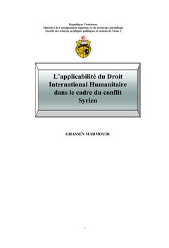 L'applicabilité du droit international humanitaire