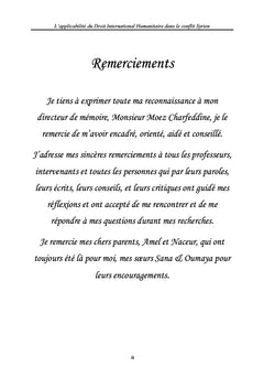 L'applicabilité du droit international humanitaire