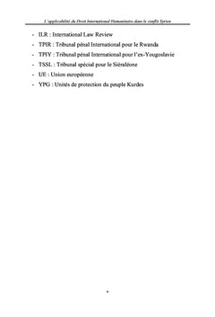 L'applicabilité du droit international humanitaire