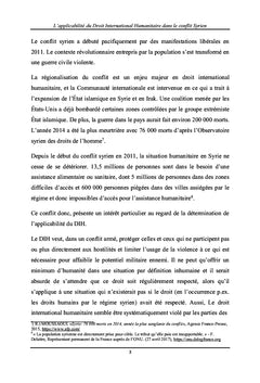 L'applicabilité du droit international humanitaire