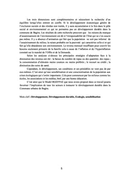 ENJEUX D'INSTAURATION DE DÉVELOPPEMENT DURABLE DANS LA VILLE DE BUKAVU