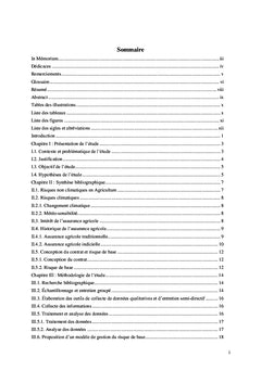 Gestion du risque de base en assurance agricole indicielle
