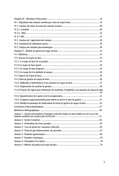 Gestion du risque de base en assurance agricole indicielle