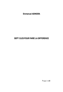 7 clés pour faire la différence