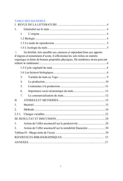 Performance des éléments nutritifs NPK sur la culture du maïs au Togo
