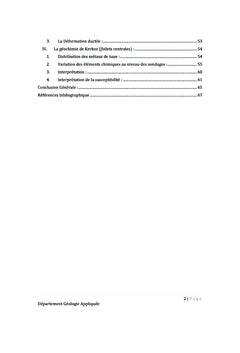 L'exploration géologique d'une zone viérge (Kerkouz)