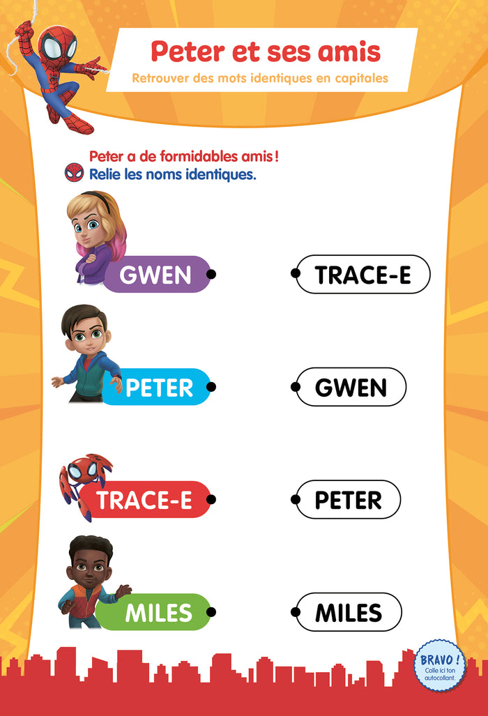 Disney Spidey et ses amis extraordinaires Mon super bloc d'activités de Moyenne Section