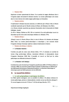 L'exploration géologique d'une zone viérge (Kerkouz)