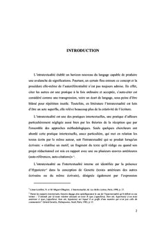 Intratextualité et invention de Soi