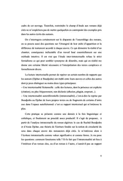 Intratextualité et invention de Soi