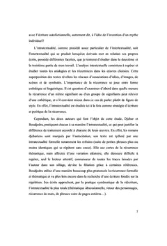 Intratextualité et invention de Soi